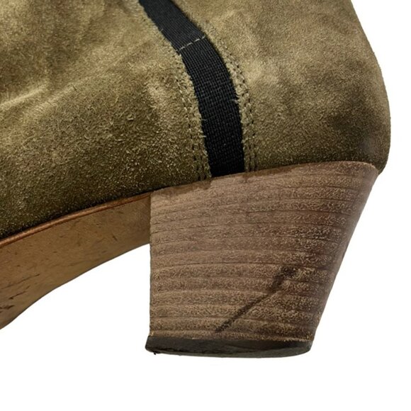 Aquatalia boots women's 37 US 7 gray green suede ankle boot bootie - Picture 5 of 10